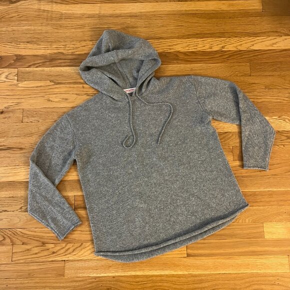 John Patrick Organic Noel 100% Cashmere Hoodie in Grey Melange - Women's XS - Picture 1 of 9